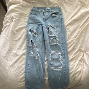 Light blue baggy jeans